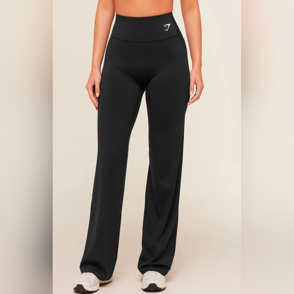 Gymshark Black Performance Leggings with Waist Label